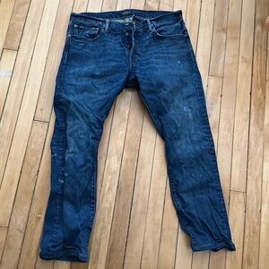 Polo dark wash paint detail jeans